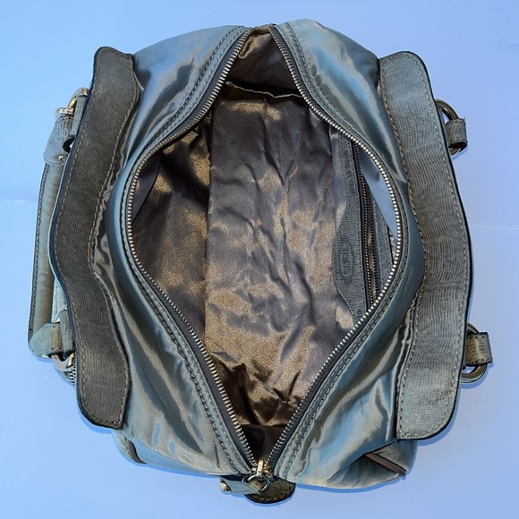 Authentic Vintage TOD’S Pashmy Small Satchel Handbag ~ In Grey Lizard/Nylon - Picture 4 of 16